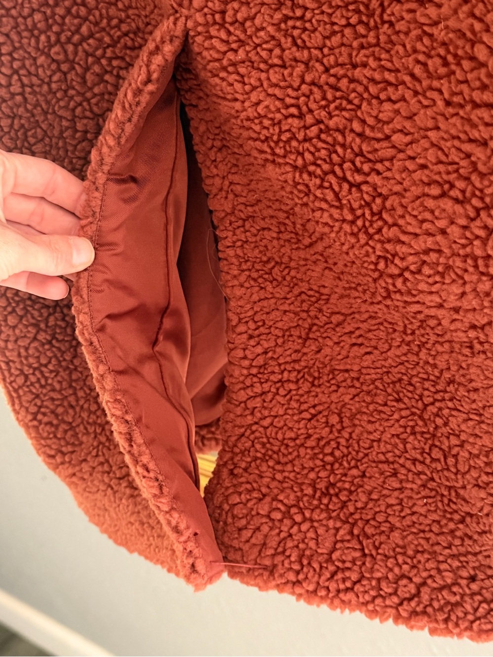 Abercrombie & Fitch Rust Teddy Trench Coat - Picture 3 of 4
